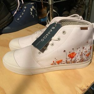 New Bangs white high tops! Never worn!